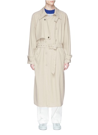 Main View - Click To Enlarge - ACNE STUDIOS - 'Marvick' contrast panel belted trench coat
