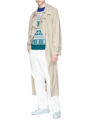 Figure View - Click To Enlarge - ACNE STUDIOS - 'Marvick' contrast panel belted trench coat