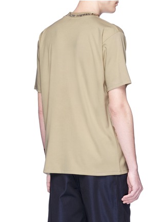 Back View - Click To Enlarge - ACNE STUDIOS - 'Navid' logo jacquard collar T-shirt