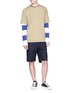 Figure View - Click To Enlarge - ACNE STUDIOS - 'Navid' logo jacquard collar T-shirt