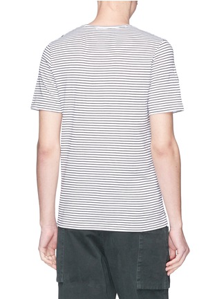 Back View - Click To Enlarge - ACNE STUDIOS - 'Nele Face' patch stripe T-shirt