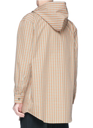 Back View - Click To Enlarge - ACNE STUDIOS - 'Merves' hooded check plaid shirt