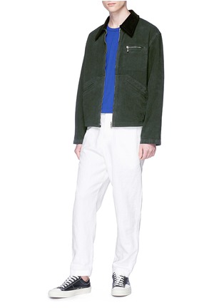 Figure View - Click To Enlarge - ACNE STUDIOS - 'Marvon' corduroy collar canvas workwear jacket