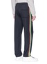 Back View - Click To Enlarge - ACNE STUDIOS - 'Norwich Face' patch stripe outseam track pants
