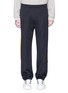 Main View - Click To Enlarge - ACNE STUDIOS - 'Norwich Face' patch stripe outseam track pants
