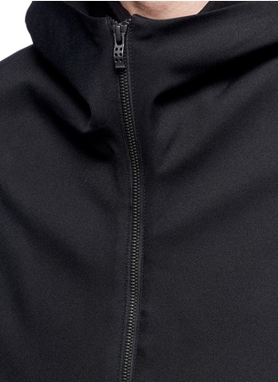 Detail View - Click To Enlarge - DEVOA - Angular hem twill zip hoodie