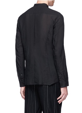 Back View - Click To Enlarge - DEVOA - Washi fabric zip shirt