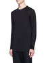 Front View - Click To Enlarge - DEVOA - Contrast stitching long sleeve T-shirt