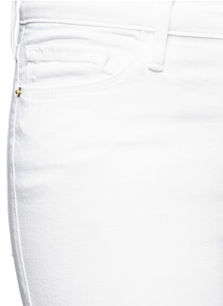 Detail View - Click To Enlarge - FRAME - 'Le Skinny de Jeanne' staggered cuff cropped jeans