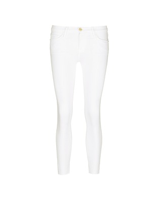 Main View - Click To Enlarge - FRAME - 'Le Skinny de Jeanne' staggered cuff cropped jeans