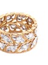 Detail View - Click To Enlarge - BUCCELLATI - Eternelle' diamond 18k white and yellow gold leaf ring