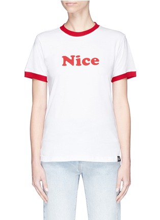 Main View - Click To Enlarge - 73404 - 'Nice' slogan print T-shirt