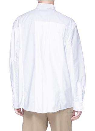 Back View - Click To Enlarge - MARNI - Stripe panel woven shirt