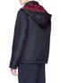 Back View - Click To Enlarge - MARNI - Reversible detachable hood logo appliqué jacket