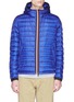 Main View - Click To Enlarge - MONCLER - 'Morvan' stripe placket hooded down puffer jacket