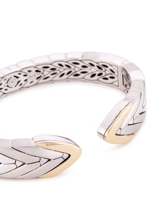 Detail View - Click To Enlarge - JOHN HARDY - 18k yellow gold and silver weave effect cuff