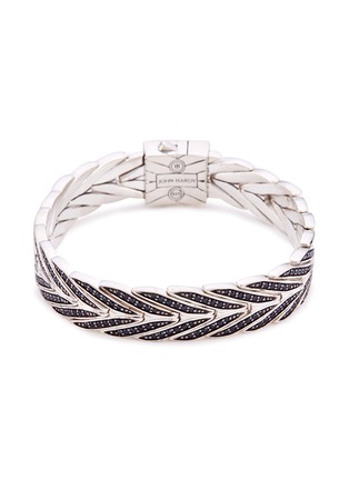 Figure View - Click To Enlarge - JOHN HARDY - Sapphire spinel silver weave effect link chain bracelet
