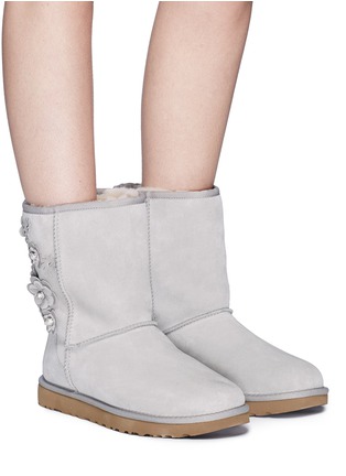 Figure View - Click To Enlarge - UGG - 'Classic Short' floral appliqué boots