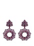 Main View - Click To Enlarge - REPOSSI - 'Raani' diamond gemstone 18k black gold cutout drop earrings