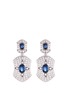 Main View - Click To Enlarge - REPOSSI - 'Lozenge' diamond sapphire 18k white and black gold drop earrings