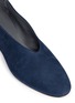 Detail View - Click To Enlarge - GRAY MATTERS - 'Mildred' cube heel choked-up suede pumps