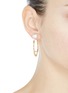 Figure View - Click To Enlarge - JOOMI LIM - Swarovski pearl medium hoop earrings