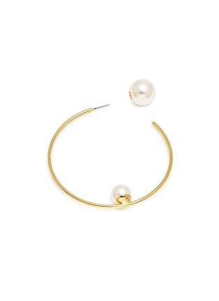 Detail View - Click To Enlarge - JOOMI LIM - Swarovski pearl large hoop earrings