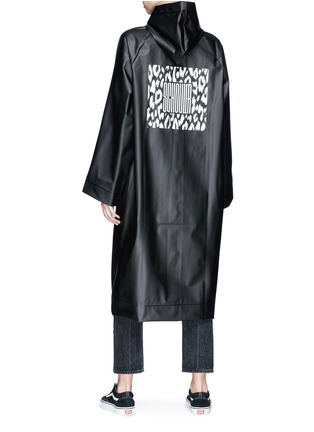 Back View - Click To Enlarge - PROENZA SCHOULER - PSWL graphic print anorak raincoat