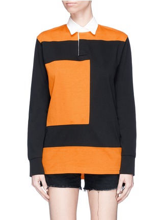 Main View - Click To Enlarge - PROENZA SCHOULER - PSWL colourblock rugby shirt