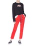 Figure View - Click To Enlarge - PROENZA SCHOULER - PSWL graphic drawstring track pants