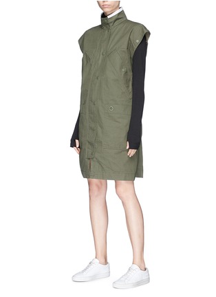 Detail View - Click To Enlarge - PROENZA SCHOULER - PSWL detachable sleeve hooded military coat
