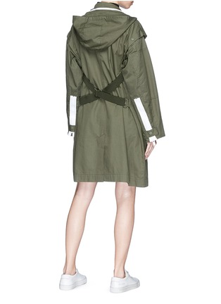 Back View - Click To Enlarge - PROENZA SCHOULER - PSWL detachable sleeve hooded military coat
