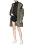 Figure View - Click To Enlarge - PROENZA SCHOULER - PSWL detachable sleeve hooded military coat