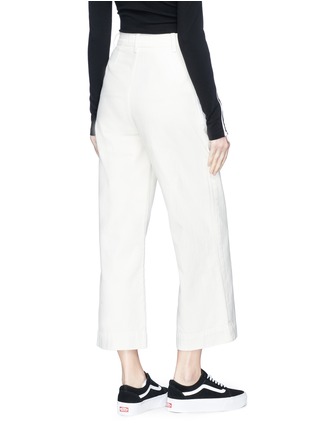 Back View - Click To Enlarge - PROENZA SCHOULER - PSWL high waist denim culottes