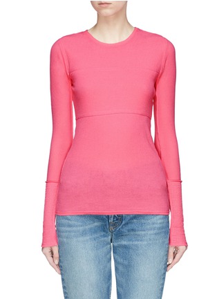 Main View - Click To Enlarge - PROENZA SCHOULER - PSWL exposed seam panelled long sleeve T-shirt