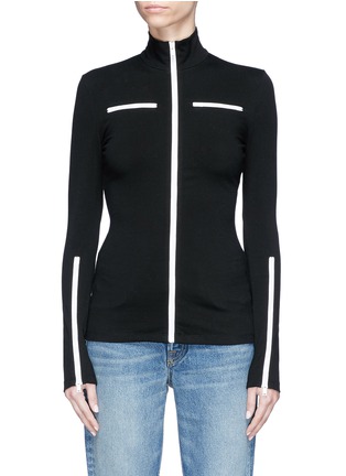 Main View - Click To Enlarge - PROENZA SCHOULER - PSWL contrast zip leotard jacket
