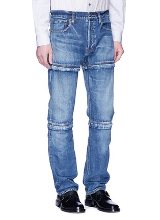 Front View - Click To Enlarge - BALENCIAGA - Layered jeans