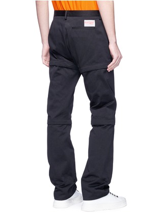 Back View - Click To Enlarge - BALENCIAGA - Detachable panel gabardine pants