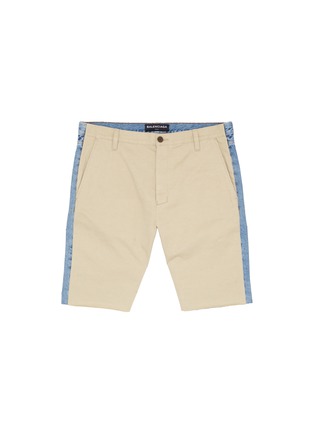 Main View - Click To Enlarge - BALENCIAGA - Denim panel twill shorts