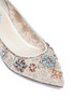 Detail View - Click To Enlarge - RENÉ CAOVILLA - Embellished guipure lace skimmer flats