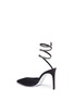 Detail View - Click To Enlarge - RENÉ CAOVILLA - 'Snake' strass coil anklet suede pumps
