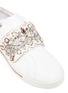 Detail View - Click To Enlarge - RENÉ CAOVILLA - Strass strap leather sneakers