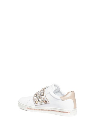 Figure View - Click To Enlarge - RENÉ CAOVILLA - Strass strap leather sneakers