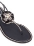 Detail View - Click To Enlarge - RENÉ CAOVILLA - Fringed strass pavé brooch satin sandals