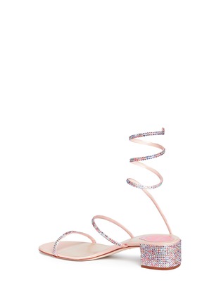 Detail View - Click To Enlarge - RENÉ CAOVILLA - 'Snake' strass coil anklet sandals