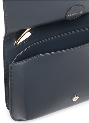 Detail View - Click To Enlarge - ROKSANDA - 'Neneh' metal ring handle leather bag