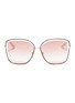 Main View - Click To Enlarge - CHLOÉ - 'Poppy' metal butterfly sunglasses
