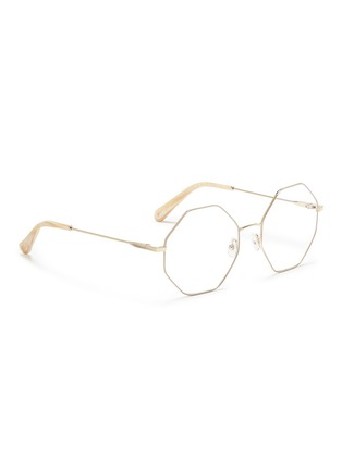 Figure View - Click To Enlarge - CHLOÉ - 'Palma' octagon frame metal optical glasses