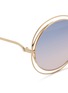 Detail View - Click To Enlarge - CHLOÉ - 'Carlina' overlap wire rim round sunglasses