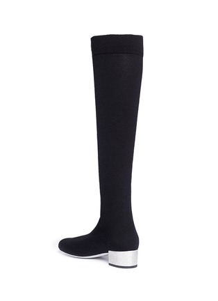 Figure View - Click To Enlarge - RENÉ CAOVILLA - Strass heel knit sock boots